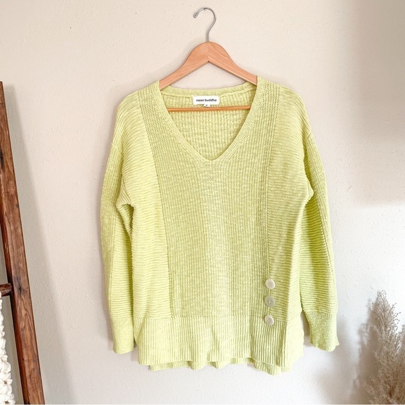 Neon Buddha Linen/Cotton Blend Refresh Sweater - Picture 2 of 12